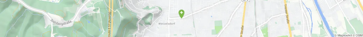 Kartendarstellung des Standorts für Peter-Rosegger-Apotheke in 8052 Graz-Wetzelsdorf